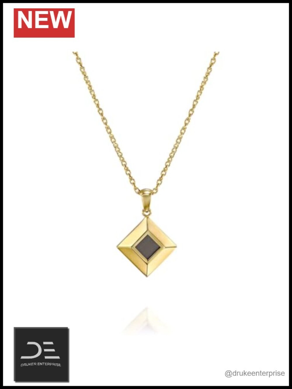 Classic Pendant Necklace Nano Bible Jewelry 18K Gold Plated Stainless Steel